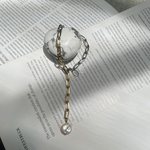 Natural stone chain bracelet